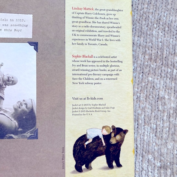 Hardcover Children’s Book, Finding Winnie, Pooh Bear, Winner of Caldecott Medal - Picture 4 of 4